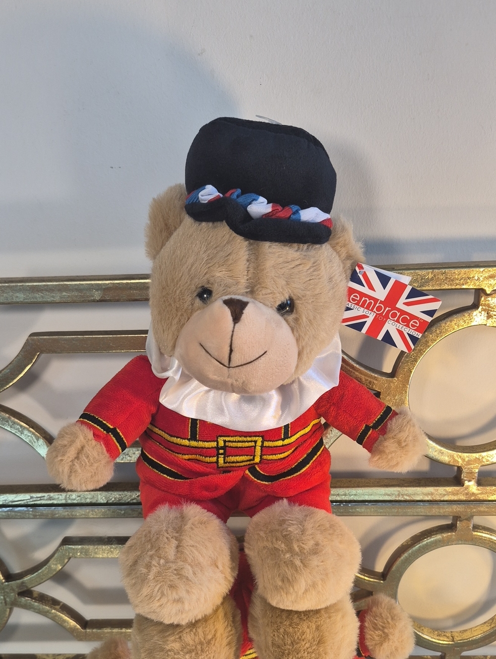 Beefeater Royal Guard Teddy Bear Plush by Elgate Embrace, 11.5", Brown & Red.